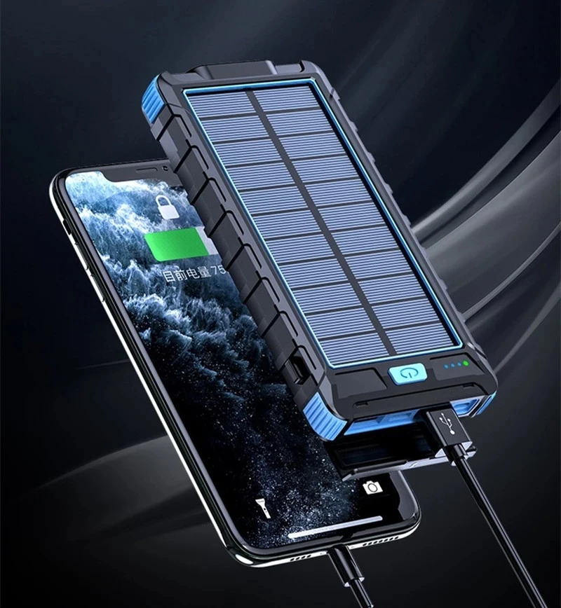 solar power bank waterproof 80000mah solar charger usb port external charger for xiaomi 5s smartphone power bank with led light free global shipping