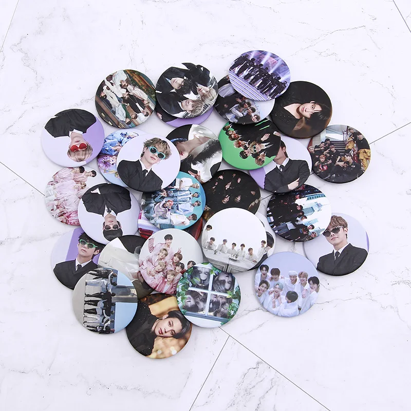 

Kpop Bangtan Boys 5cm Pin Brooch Tinplate Badges Accessories For Clothes Hat Backpack Decoration Pins Custom