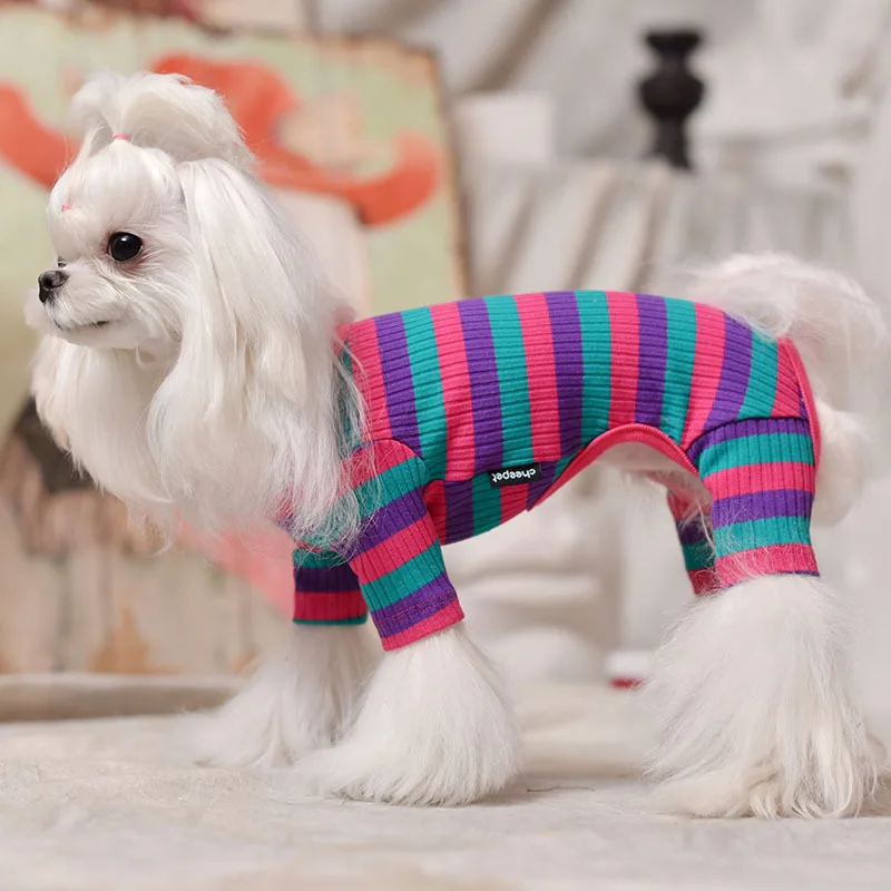 Одежда для домашних животных на осень и зиму новейший стиль Радужный принт с