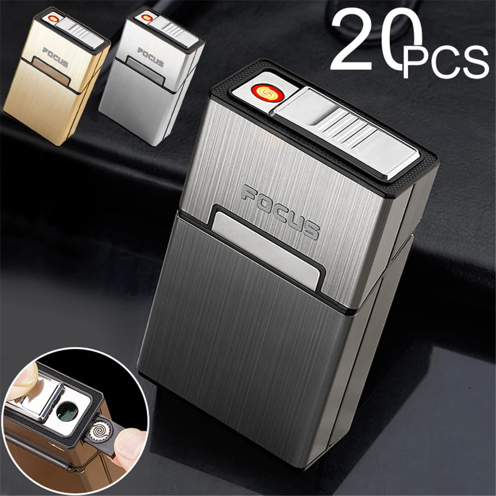 Подставка для сигарет с USB-зажигалкой перезаряжаемый ветрозащитный контейнер