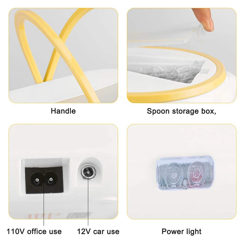 

Dual Use 12V 220V Electric Heated Lunch Box Car Office Food Warmer Container Stainless Steel Student Thermal Bento Box Heating