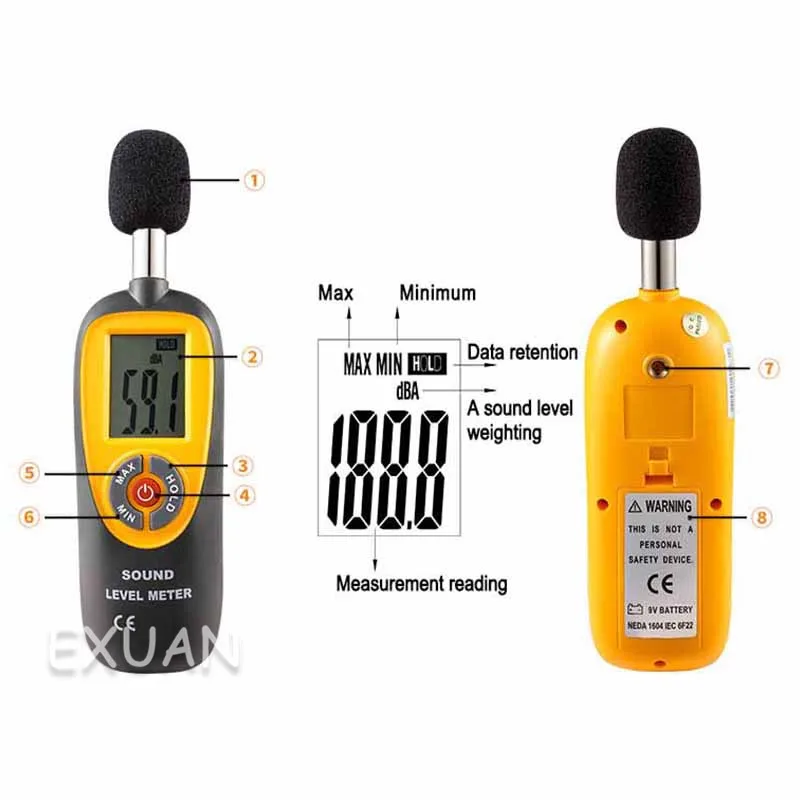 

High-precision decibel meter household noise tester noise meter sound level meter industrial machinery noise meter detector