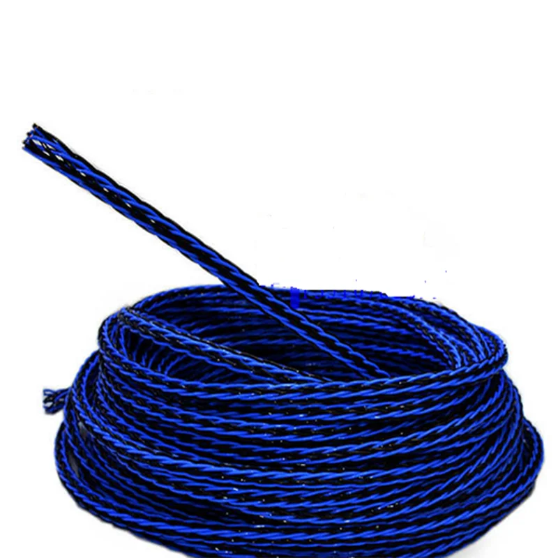 Синий 8 ядерный твист кабель 8TC медный провод OCC для Hi Fi аудио динамика усилитель