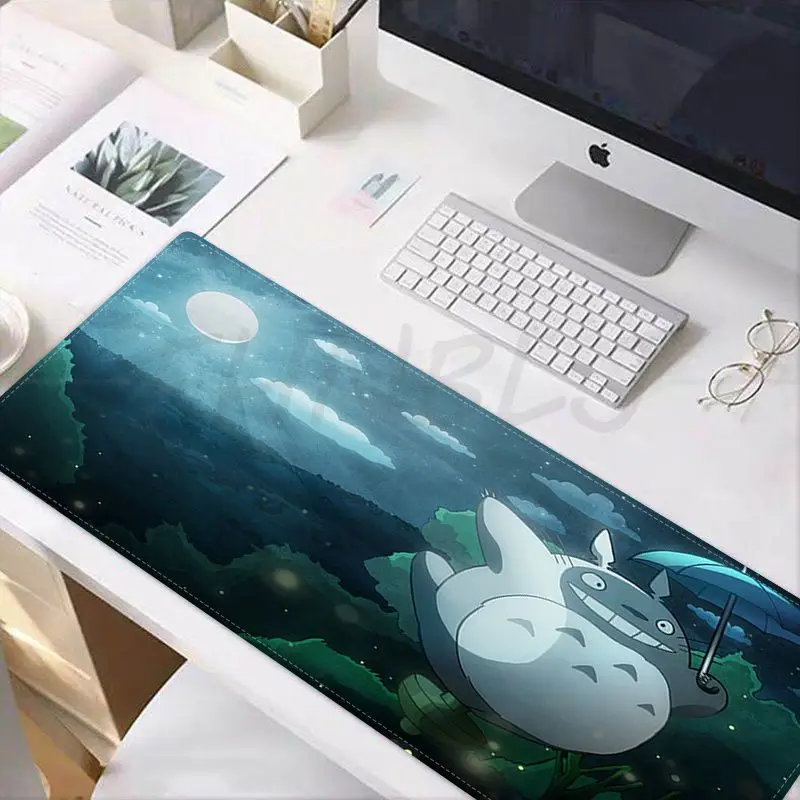 

FHNBLJ Totoro Funny Large Gaming Mouse Pad XL Locking Edge Size for large Edge Locking Speed Version Game Keyboard Pad