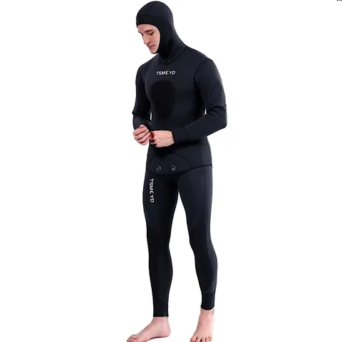 2022 неопреновый гидрокостюм для подводного плавания 3/5 мм зимний теплый Мужской капюшон для серфинга с передней молнией костюм для подводного плавания с капюшоном для подводной охоты