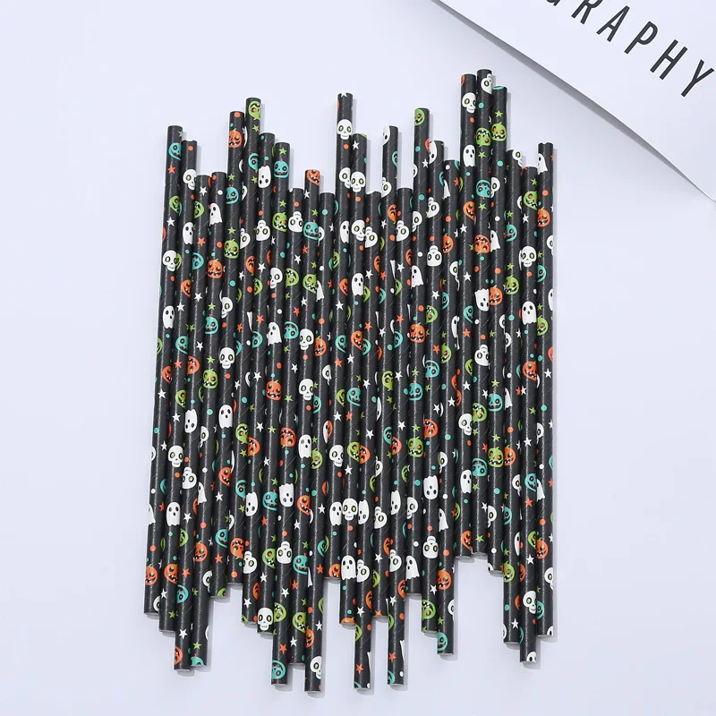 14 красочная Тыква призрак черепа на черном фоне Хэллоуин украшение игрушка