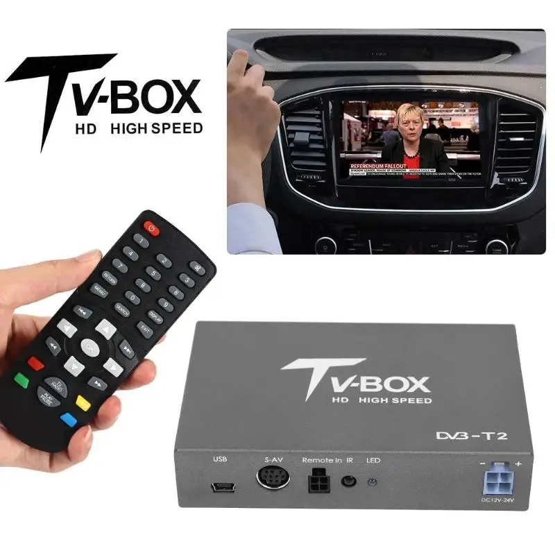 VODOOL автомобильный мобильный DVB T2 цифровая ТВ коробка мини HD приемник сигнала