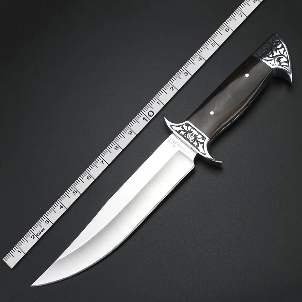 

Outdoor Hunting Knife Wilderness Survival Knives Fixed Blade Hand Knife Wooden Handle Japanese Mirror Blade Knives