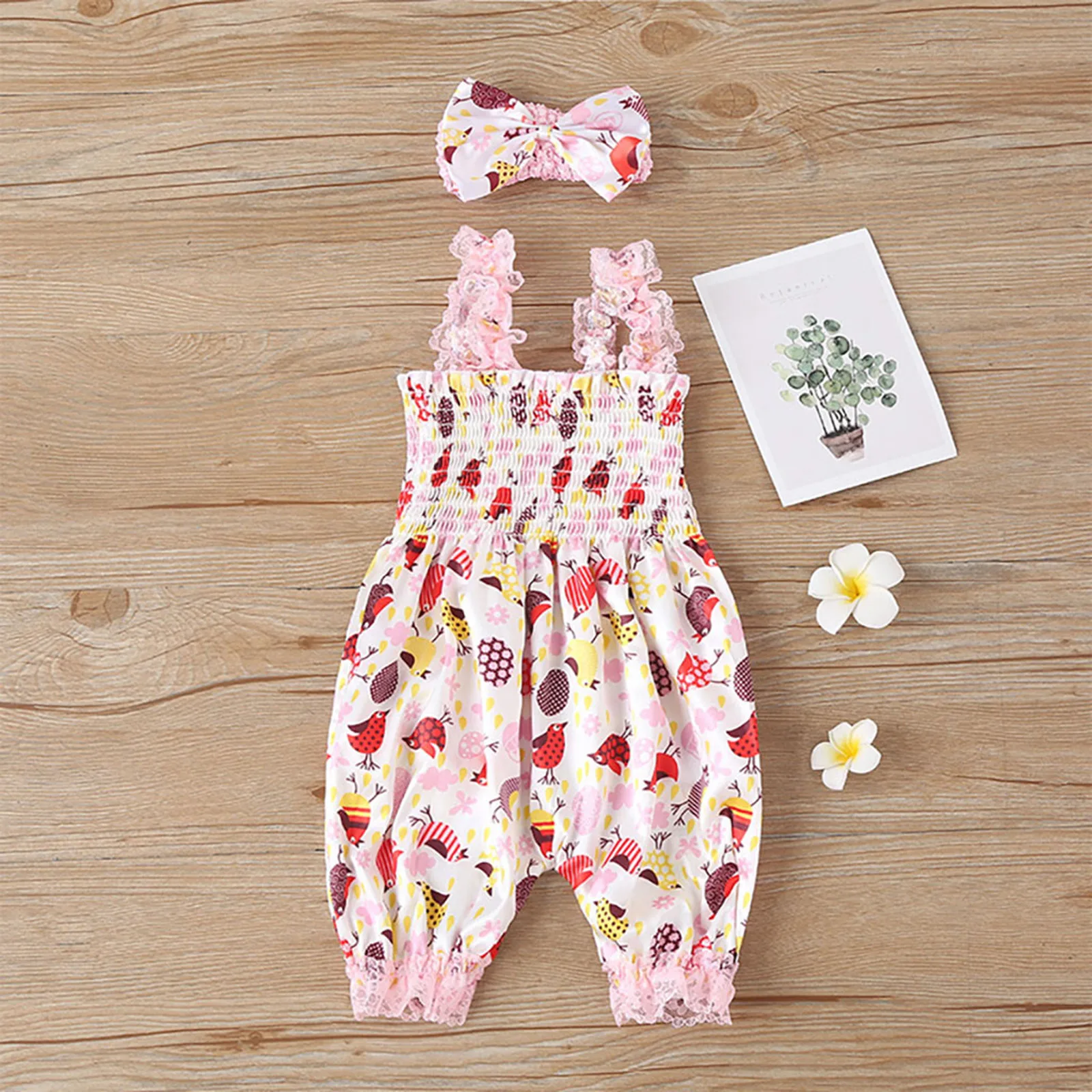 

Newborn Baby Girls Clothes Jumpsuit One Piece Easter Eggs Sling Lace Romper Headband Outfits Bodysuit Infant Clothing Sets L*