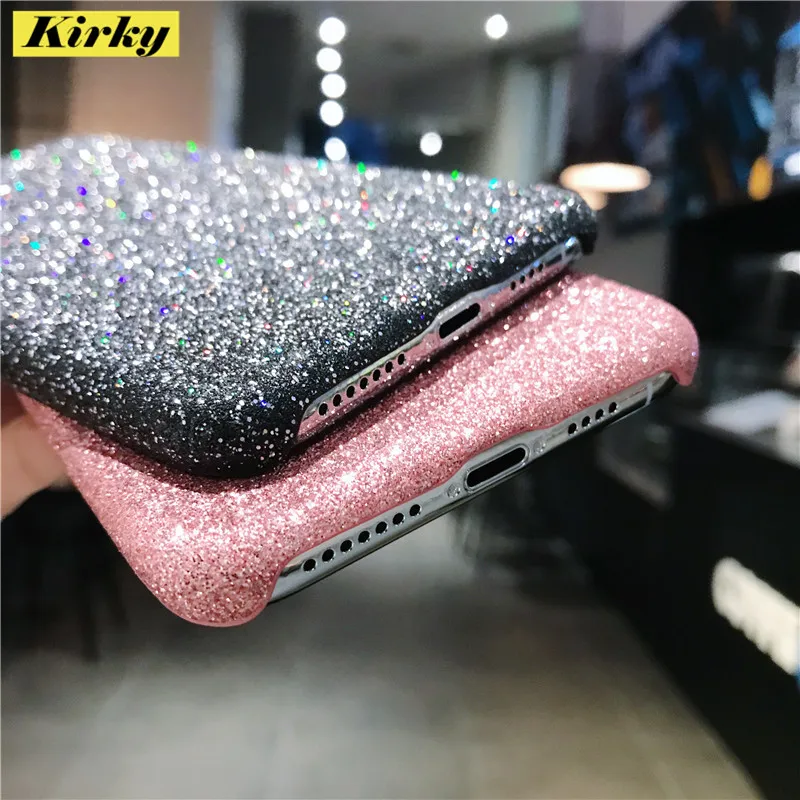 shining glitter powder black silicone case for iphone 12 pro 11 pro xr xs max 8 7 plus 11 x mini soft tpu shockproof bling cover free global shipping