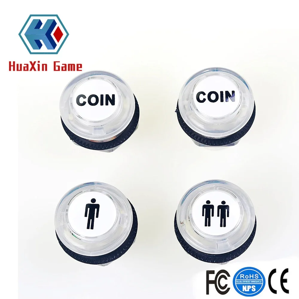 

4 Pcs/Lot 5V LED Illuminated Push Button 1P / 2P / Coin Buttons for MAME / JAMMA / Fighting Games / Arcade Video Games