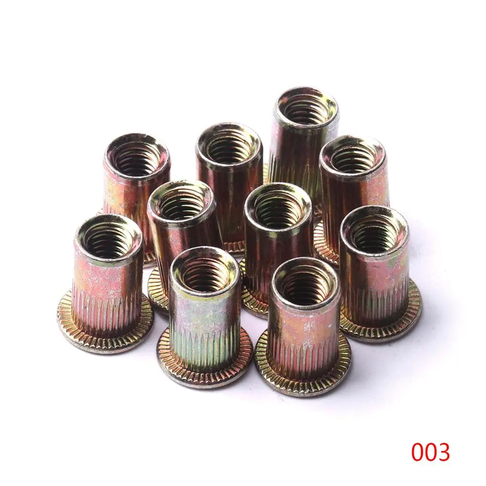 Новинка 10 шт. M4 M5 M6 углеродистая сталь оцинкованные полые заклепки набор DIY