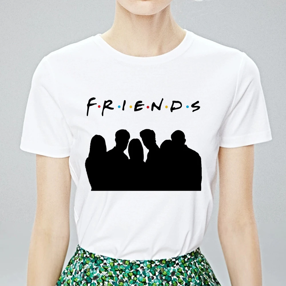 Летняя женская крутая футболка с принтом друзей модная в гонконгском стиле ретро