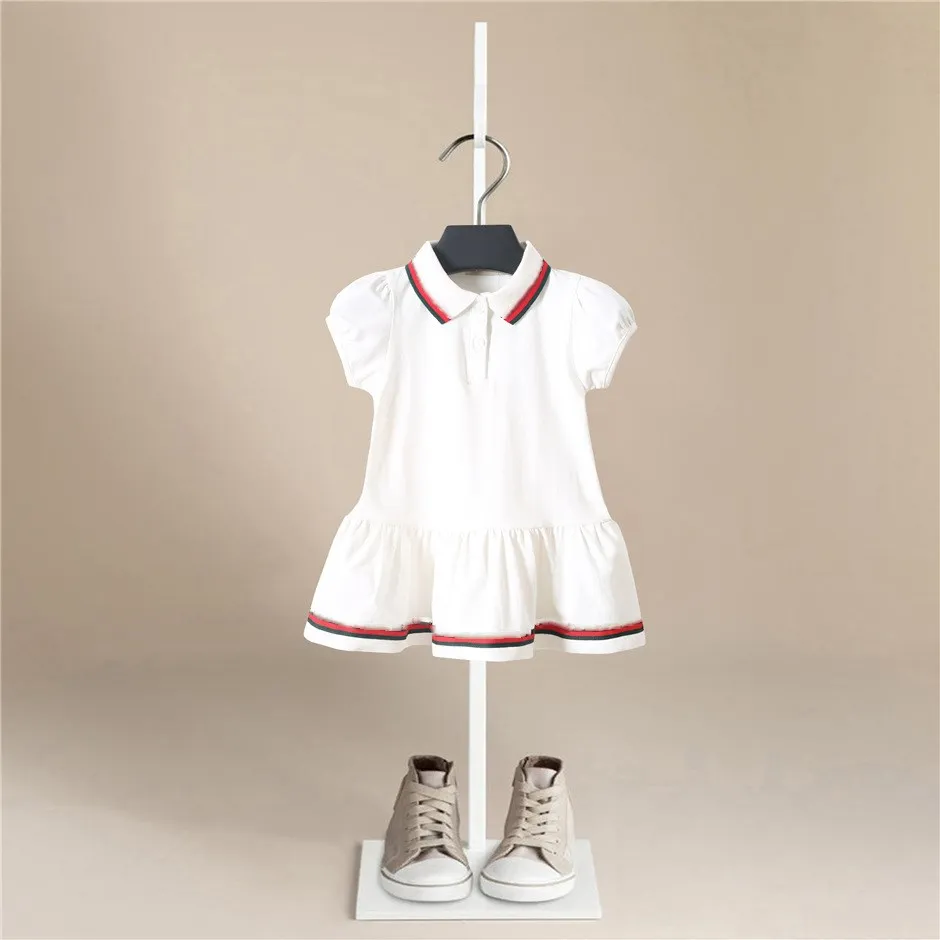 Baby Girl Dress Summer Cotton Pullover Toddler Kid Short Sleeve Clothes Sport Blouse Tennis Dresses 1-5 Years | Детская одежда и
