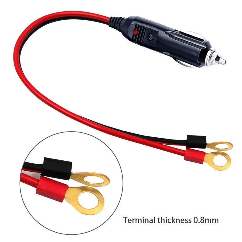 1 фут автомобильный Мужской адаптер для прикуривателя штепсельная вилка к