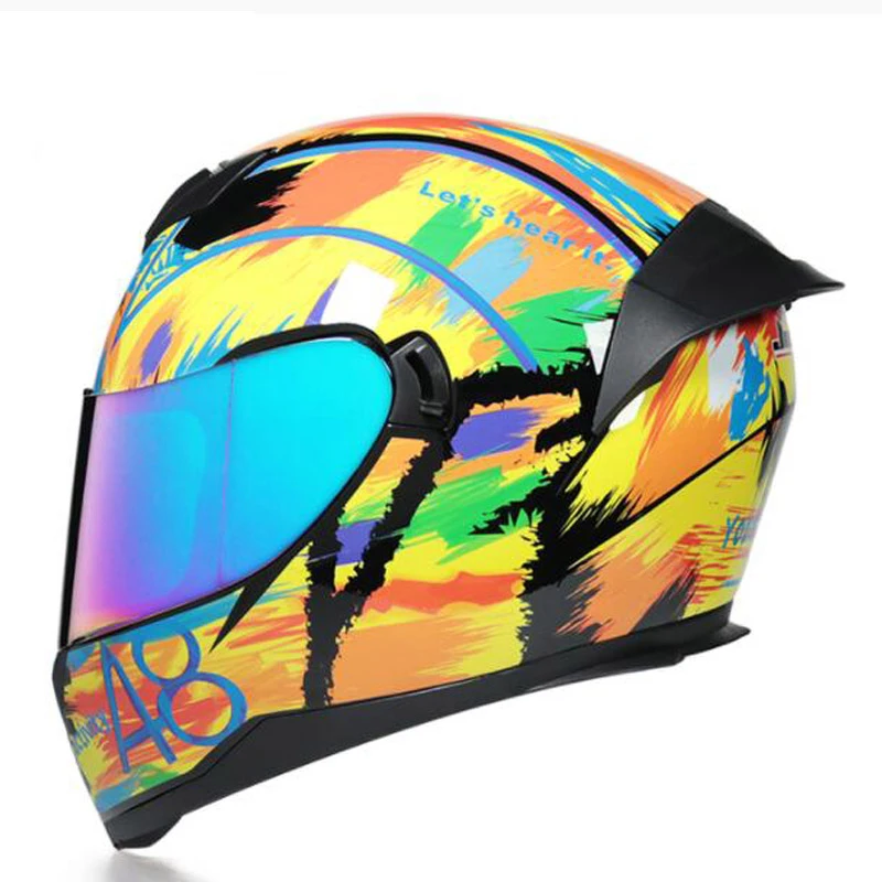 

Motorcycle Racer Vespa Casco Women Helmet Full-covered Enduro Full Face Racing Casque Jet Cross Downhill Riding Capacete Moto