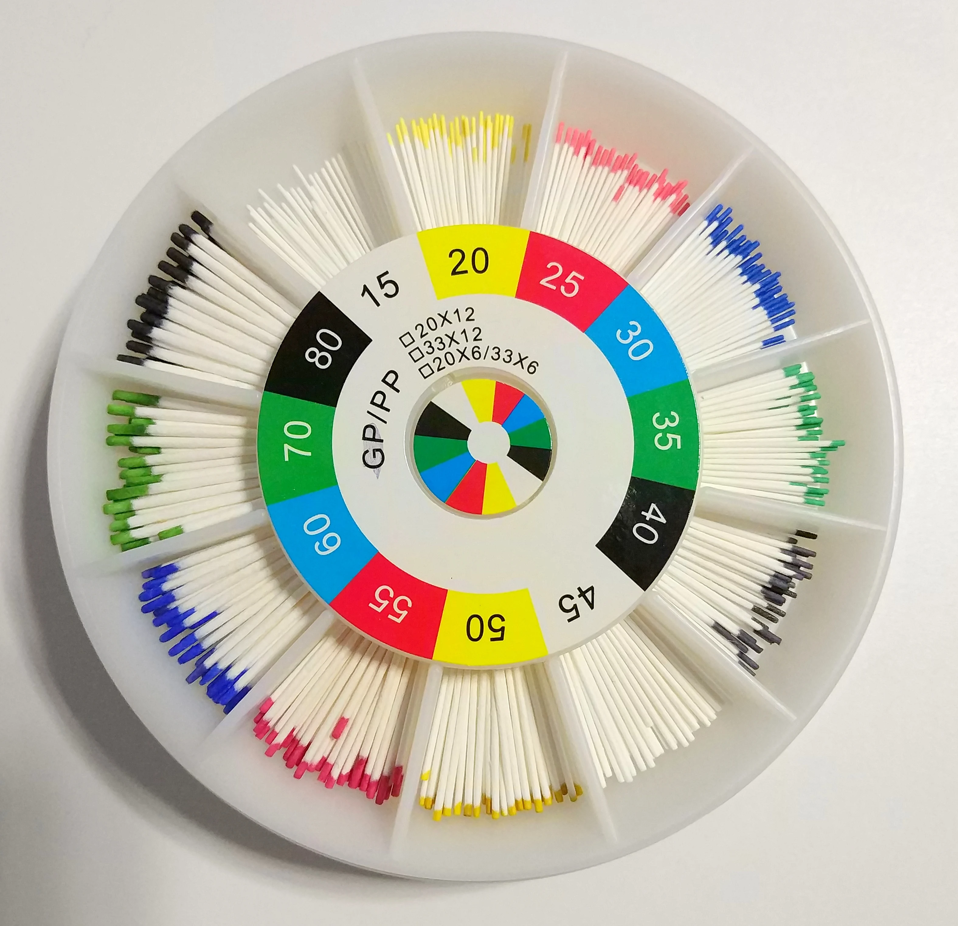 240/Box Dental Absorbent Paper Points 0.02 #15-80 Assorted Gauge Ruler Endodontic Files Root Canal Obturation | Красота и здоровье