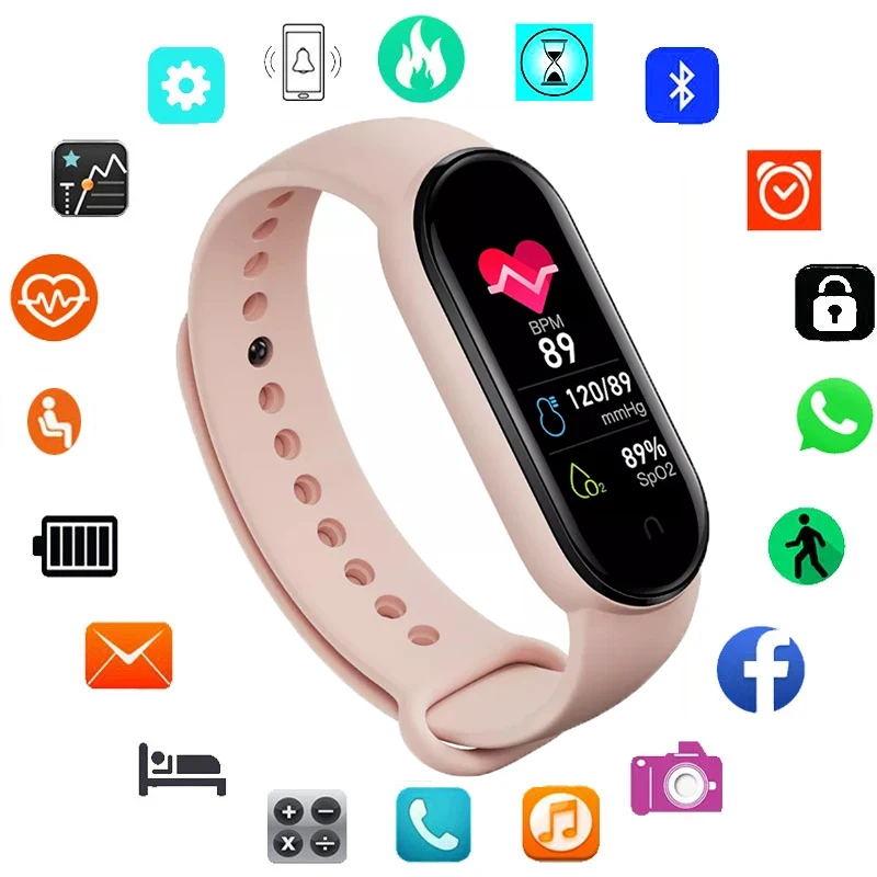 

M6 Smart Band Men Women Smart Watch Heart Rate Monitor Blood Pressure Fitness Tracker Smartwatch Smartband Clock For Xiaomi iOS