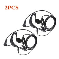 2pcs earpiece headset for bf t1 uhf400 470 20ch portable ham fm cb radio handheld transceiver