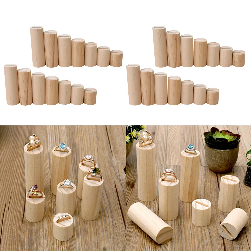 28 шт. ювелирные изделия витринные кольца современные деревянные держатель для