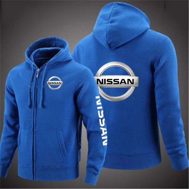 

New NISSAN Spring Autumn Hooded Zipper Hoodies Male Cardigan Man's Cotton Hip Hop College Fleece Coats