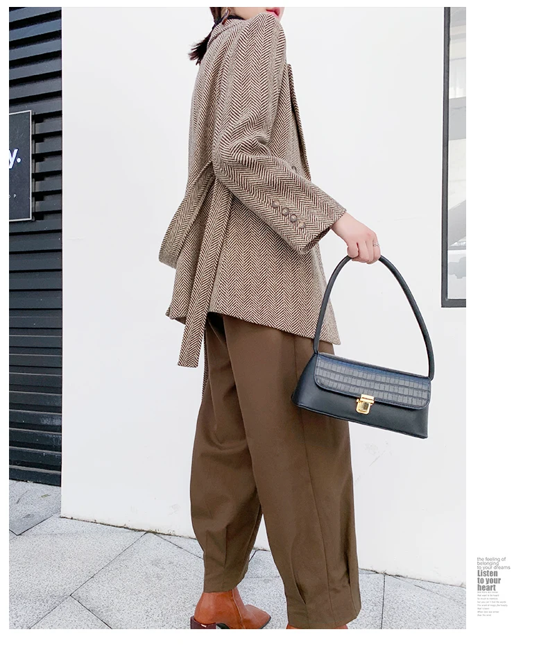 Модные шерстяные блейзеры Женская куртка на весну и зиму новый