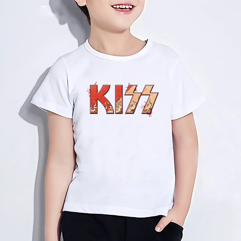 Фанат Stormtrooper рок группа Kiss принт детская футболка для детей с короткими рукавами