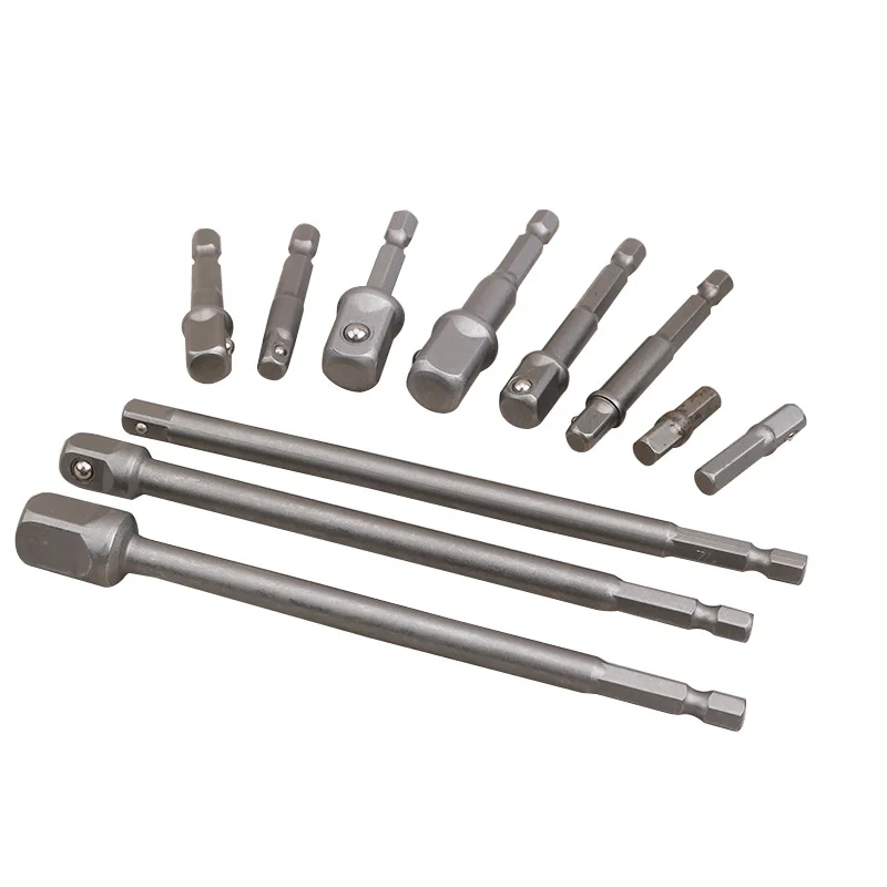 

11Pcs 1/4 3/8 1/2 inch Extension socket Adapter Hex Shank Wrench Drive Power Extension Drill Bit Socket Adapter Holder Tool