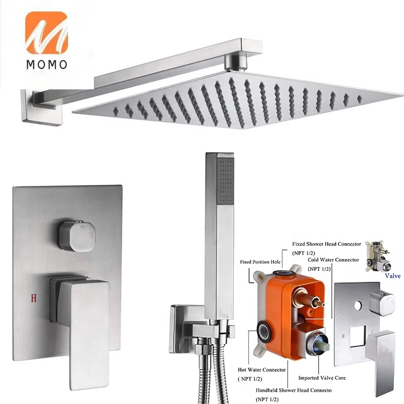 

Mounted Stainless Steel 304 Shower Set Faucet Mixer Concealed Shower Set
