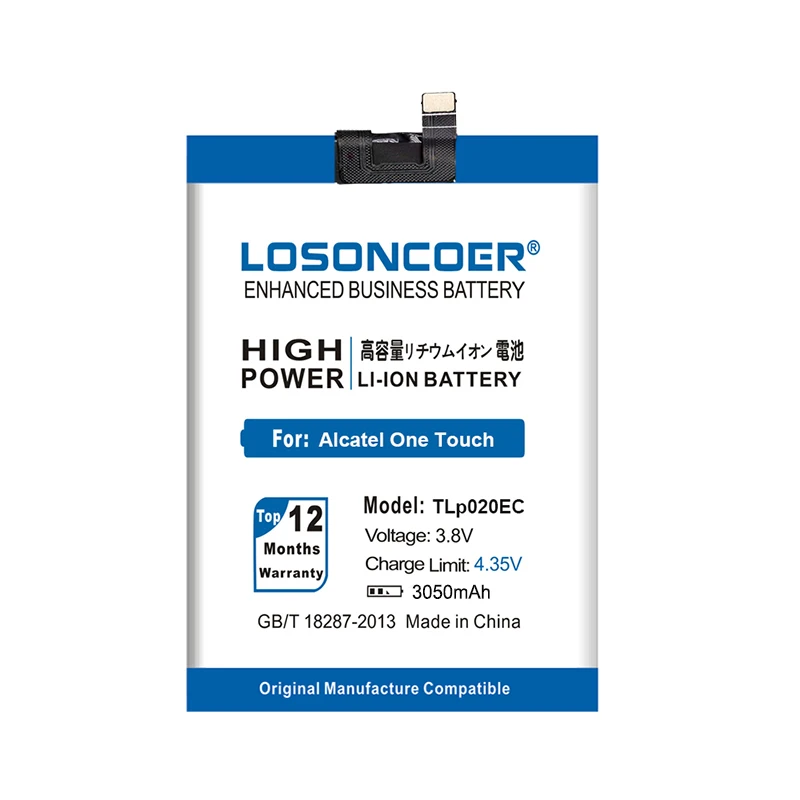 LOSONCOER TLp020EC 3050 мАч аккумулятор для Alcatel One Touch POP UP OT6044 6044 6044D TLp020EC батареи для мобильных телефонов+ быстрое поступление