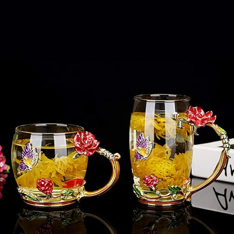 Чашка из классических ветровых красных роз 2 цвета чашка с эмалью домашняя