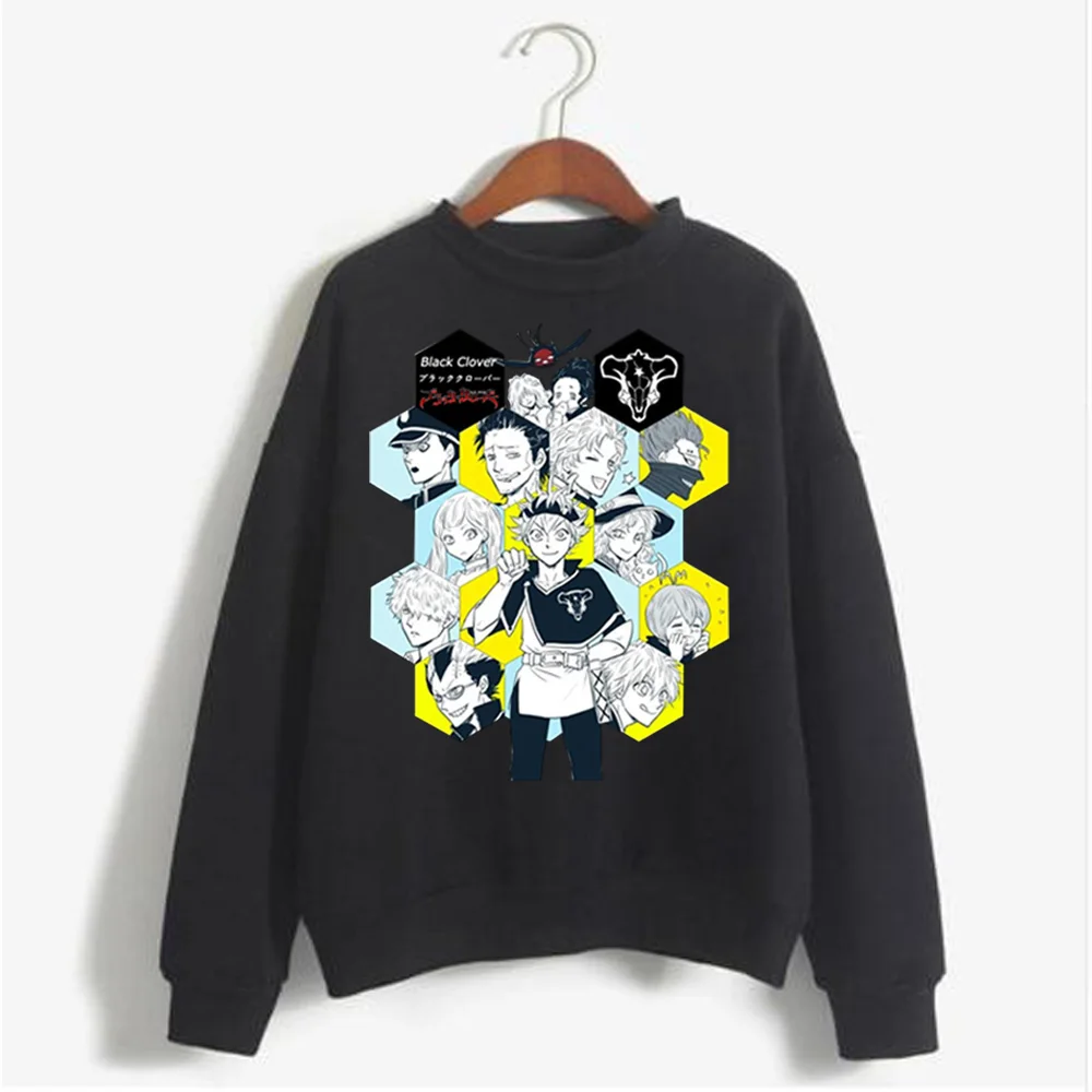 

Лидер продаж, модный топ с рисунком черного клевера, толстовка, японский друг Аста, графические повседневные толстовки, унисекс, уличный сти...