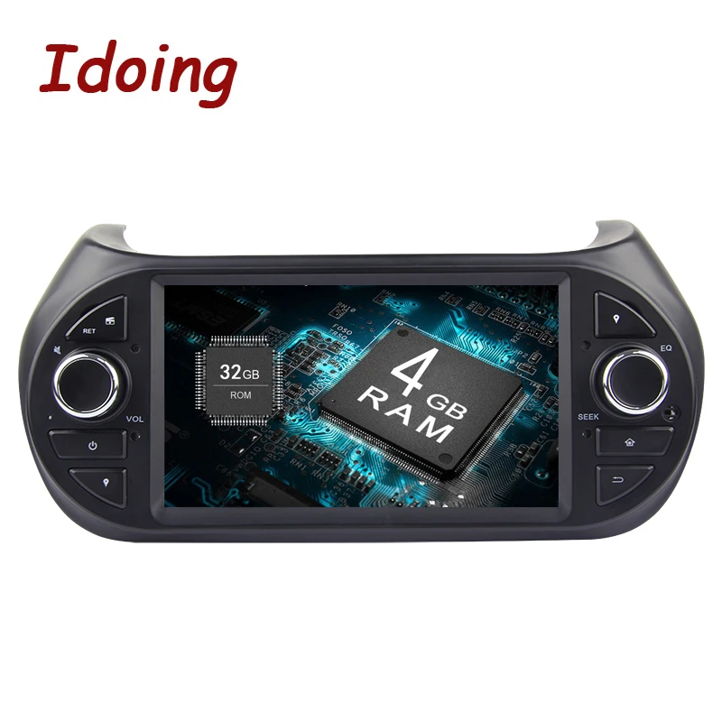 Idoing рулевое колесо 7 &quot1Din 4G + 32G 8 Core Android 9 0 Автомобильный видео gps плеер для Fiat Fiorino