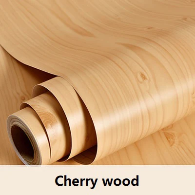 Cherry wood Водонепроницаемая влагостойкая настенная крышка домашний декор пилинг и самоклеящиеся обои для стен спальни ПВХ самоклеющаяся Съемная контактная бумага - Цвет: Cherry wood