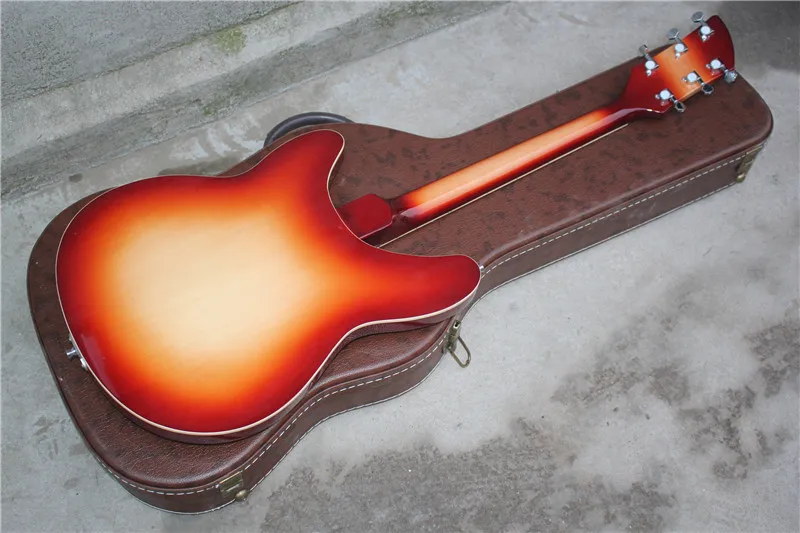 6-String Electric Guitar Maple Fingerboard and Abalone Fret Marks Inlay Sunburst Color Body White Binding can be Customized | Спорт и