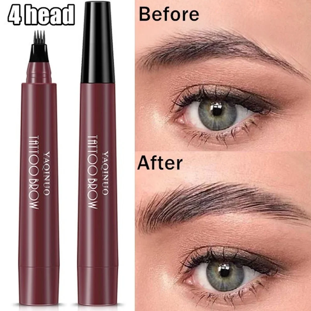 Карандаш для бровей с эффектом микроблейдинга водостойкий карандаш кончик-вилка