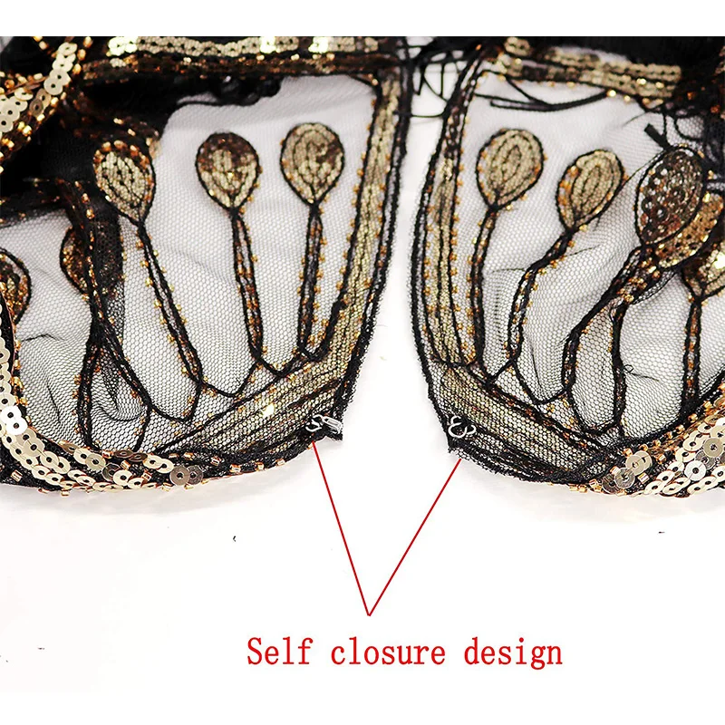 Женская сетчатая Свадебная накидка 1920s с блестками вечерняя шаль ревом расшитая