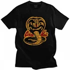 Стильная мужская Винтажная футболка для каратэ, Детская Хлопковая футболка с коротким рукавом, дизайнерская футболка с коброй Кай, одежда для фанатов фильма футболка с изображением змеи