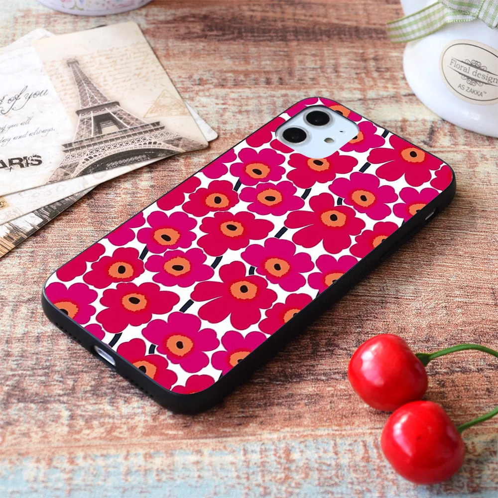 

For iPhone Flower art Soft TPU Border Apple iPhone Case
