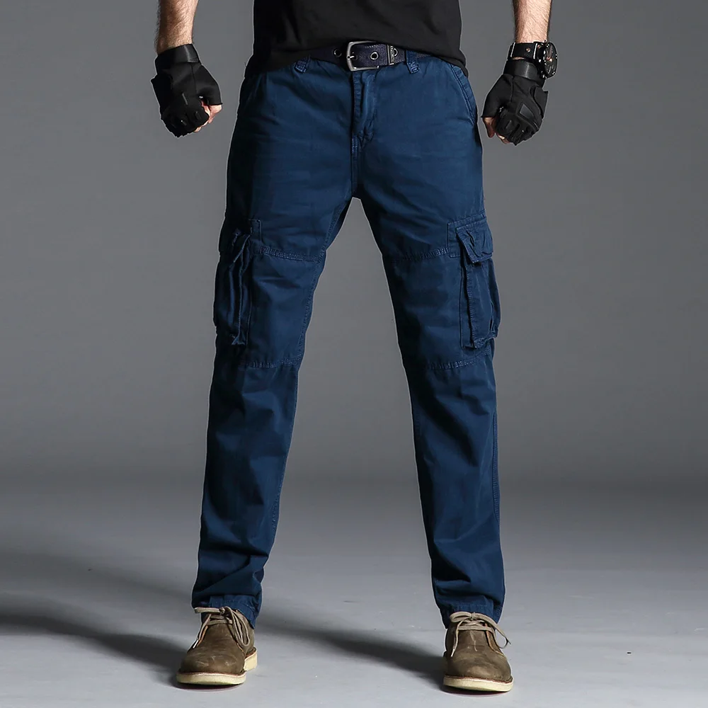 Брюки карго для мужчин черные брюки в стиле милитари зеленые с множеством