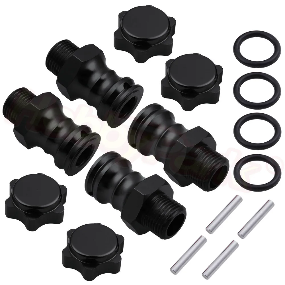 4pcs 17mm Aluminum Wheel Hubs Hex Kit 23MM Extension Adapter With Pins + O Ring For 1/8 RC Hobby Car Buggy Monster Truck | Игрушки и