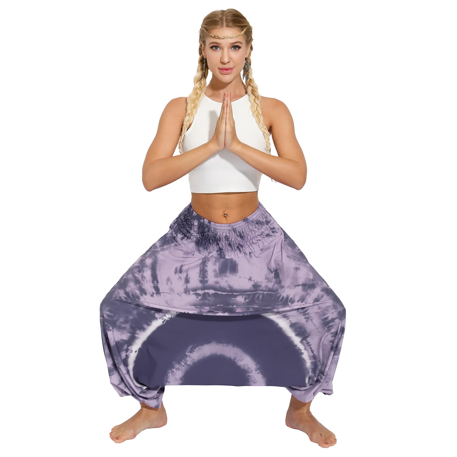 

2021 New Sexy Comfortable Yoga Pants Men And Women Loose Two Wearing Big Pants Yoga Trousers Harem Pants High Waist Pants