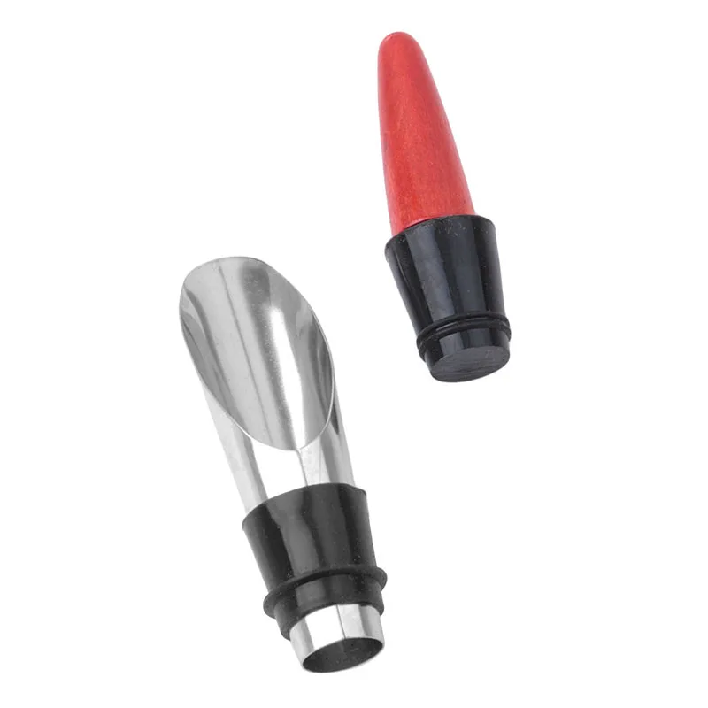 

1pc 2 In 1 Wine Stopper Red Wine Pouring Tool Stainless Steel Wine Bottle Stoppers Funnel Pourer Wine Bottle Pourer EJ994849