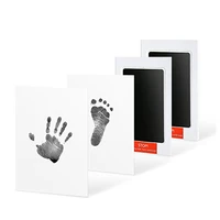 2 packs baby care non toxic baby handprint imprint kit baby souvenirs casting newborn footprint ink pad infant clay toy gifts