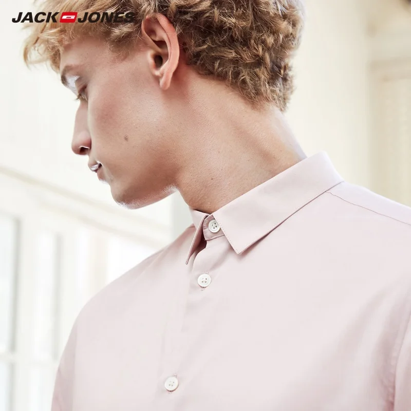 JackJones Мужской умный Повседневный светильник рубашка с длинными рукавами 219105565