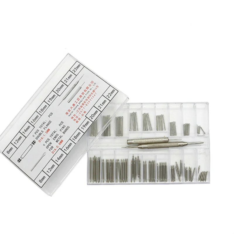 54 шт. аксессуары для часов - кожаный ремешок для часов, стальная браслетная серьга, подарочная шкатулка, соединительный вал с сырым стержнем и 54 шт. заколок.