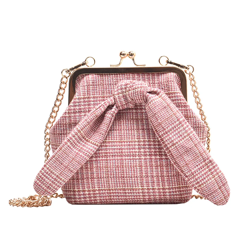 Женский кошелек и сумочка модный для монет шерстяная сумка с бантом на цепочке