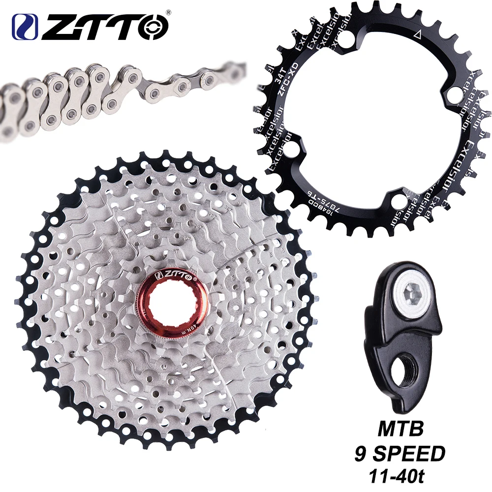 Кассета ZTTO MTB для горного велосипеда 9 скоростей 11 40T s широкий коэффициент В