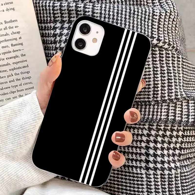 

Sports Brand Stripes Phone Case for iPhone 8 7 6S Plus X 5S SE 2020 XR 11 12 mini pro XS MAX