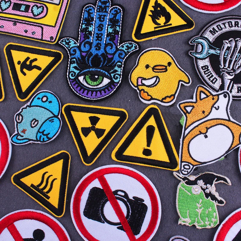 

Cartoon Animal Patch Hippie Iron On Patches On Clothes thermoadhesive Embroidered Patches For Clothing Stripes On Clothes Badges